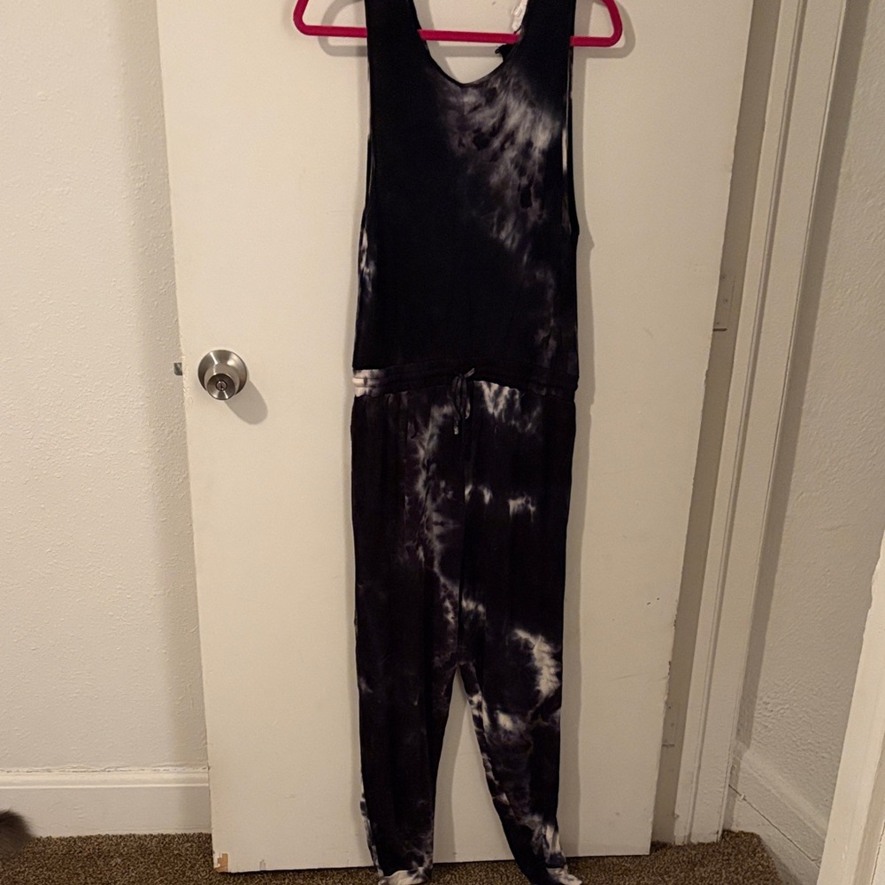Stylish Navy Tie-Dye Jumpsuit